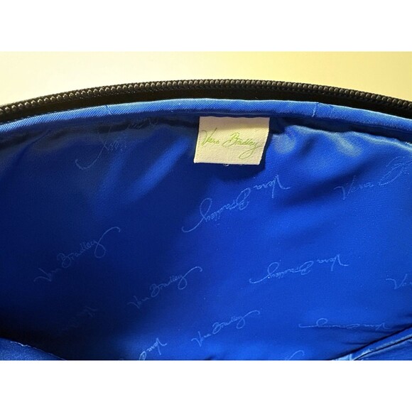 Vera Bradley Neoprene Padded Tablet Sleeve Blue Bayou Zippered Top Blue Floral - Picture 4 of 6